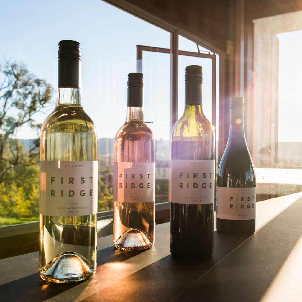 wines on a table